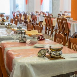 Зал питания в санатории Узбекистан город Кисловодск - фотография