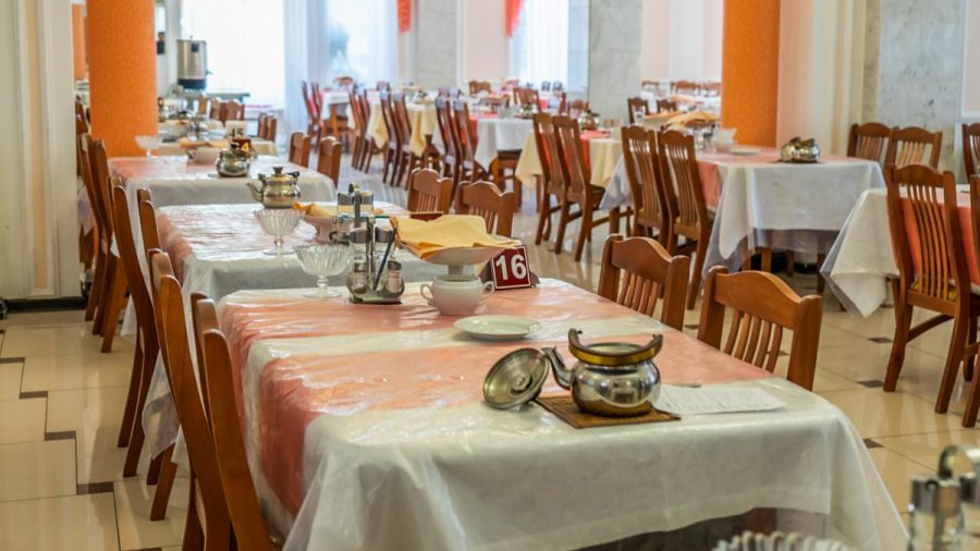 Зал питания в санатории Узбекистан город Кисловодск - фотография