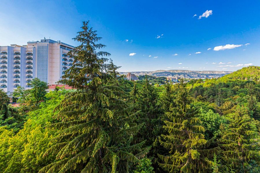 Вид на парковую зону с санатория Узбекистан город Кисловодск - фотография