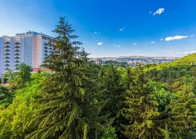 Вид на парковую зону с санатория Узбекистан город Кисловодск - фотография