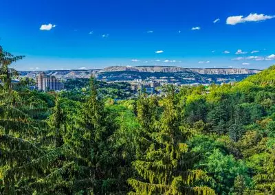 Вид на парковую зону с санатория Узбекистан город Кисловодск - фотография